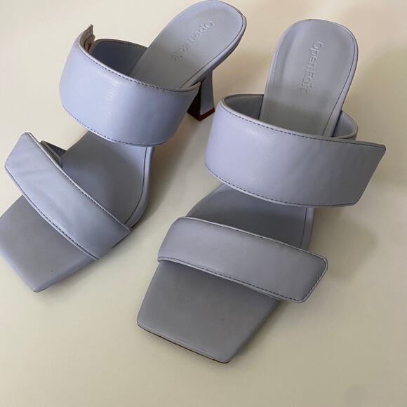 Open Edit Quincy Sandals Pale Blue Size 8 - Picture 1 of 6